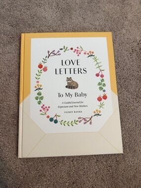 Love Letters To My Baby Guided Journal - Yellow & Cream Floral Cover